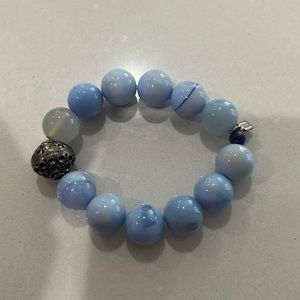 Blue brace urself bracelet